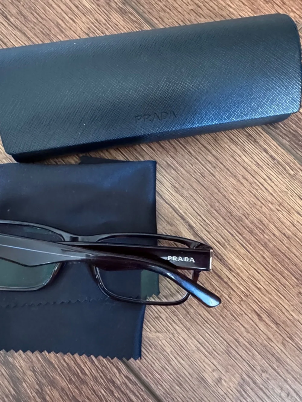 Prada glasses with hard case